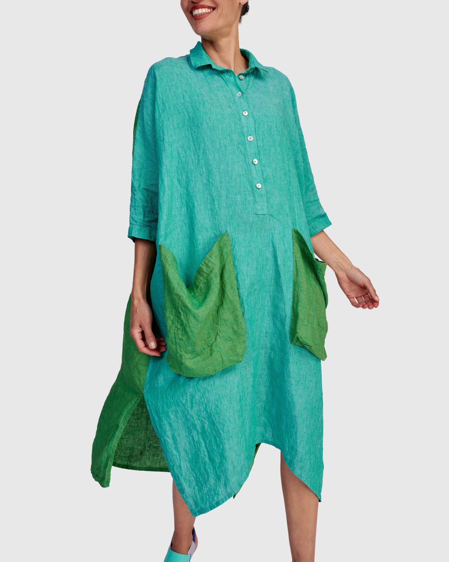 alembika-lagoon-leinenkleid-tropical-mix-maxi image 2