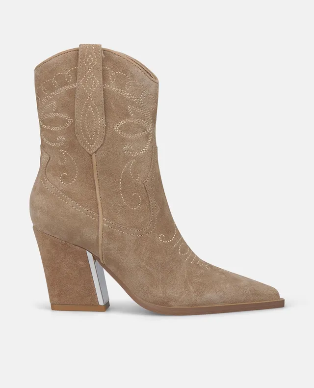 alma-en-pena-suede-cowboy-boots-veloursleder-stiefeletten-vison-8-cm image 1