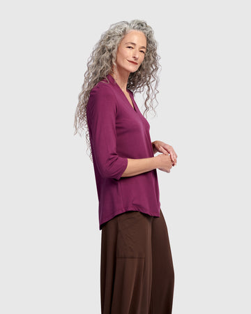 alembika-essential-v-neck-top-sangria-jersey-3-4-arm image 4