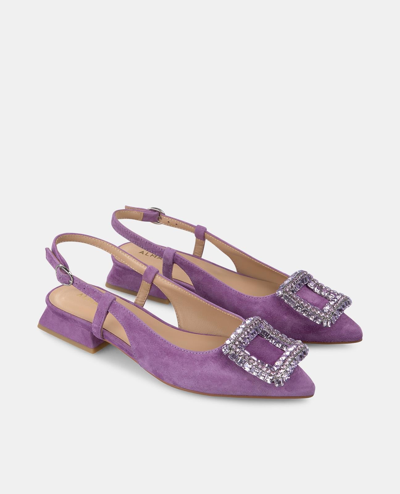 alma-en-pena-flacher-brogue-schuh-violett-strass-2-cm image 2
