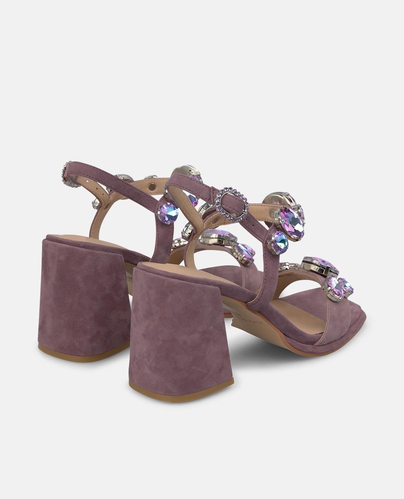 alma-en-pena-alfa-62646-sandaletten-mit-strass-lavendel-9-cm-blockabsatz image 3