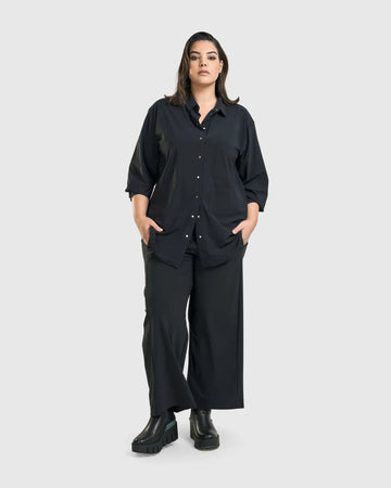 alembika-trinity-button-down-shirt-damen-hemd-schwarz image 3