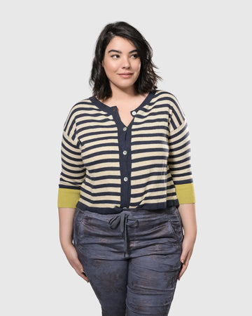 alembika-moana-streifen-cardigan-gold-blau image 3