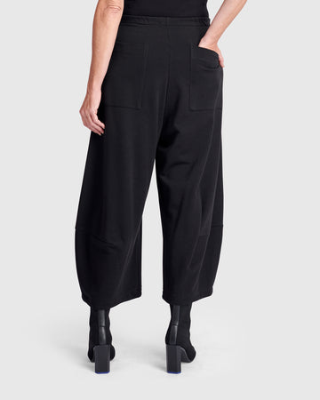alembika-loft-terry-lantern-pants-cropped-hose-schwarz image 4