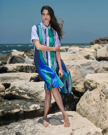 alembika-ocean-stripe-wonderful-dress-kleid-marine image 2