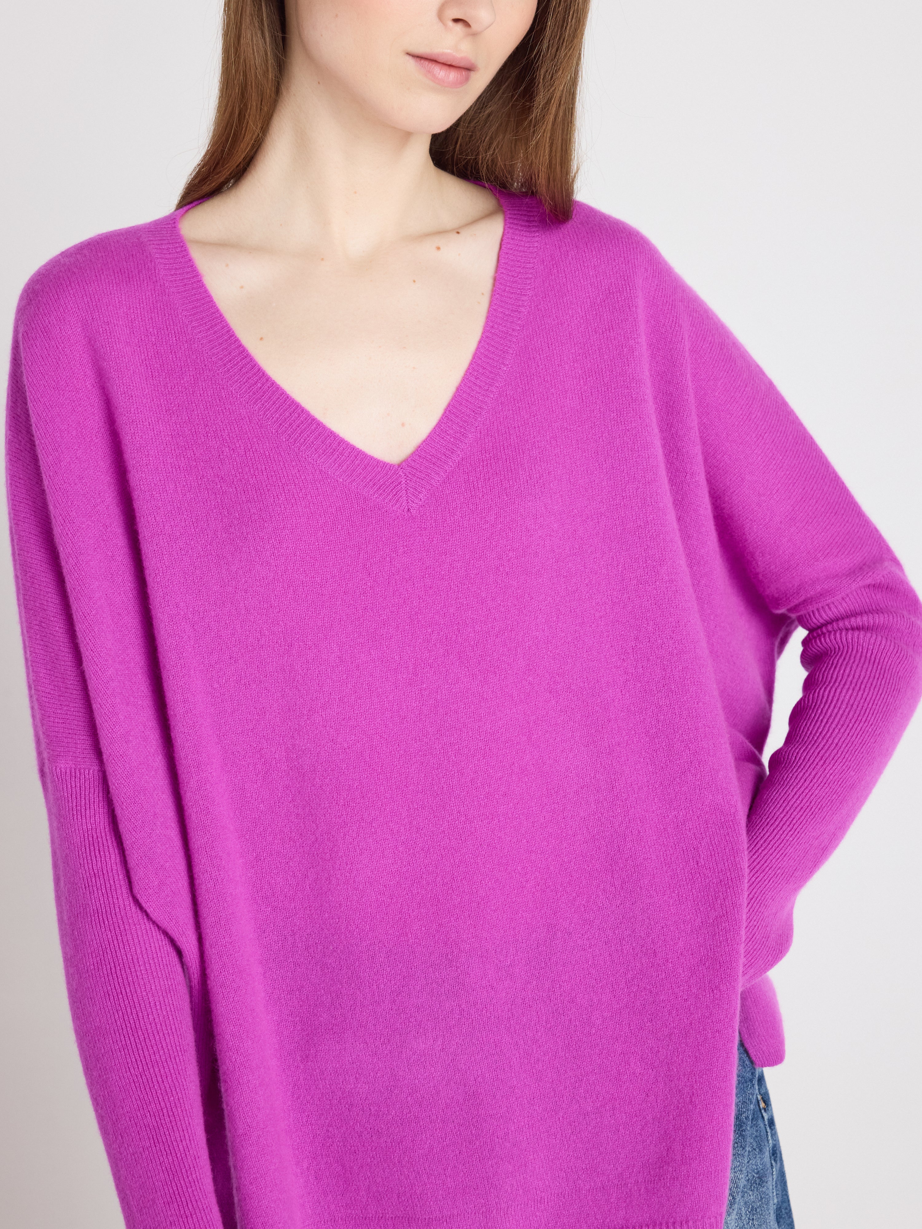 absolut-camille-poncho-pullover-kaschmir-damen-purple-neon image 5