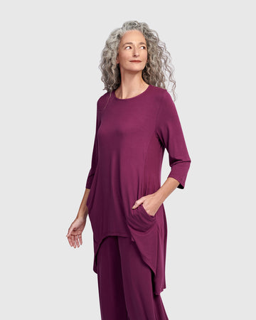 alembika-essential-cutout-tunic-top-sangria-tunika image 2