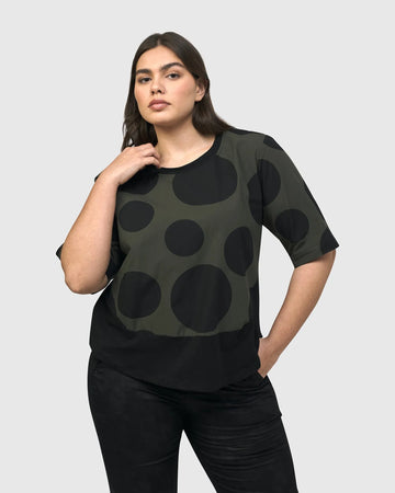 alembika-urban-miyazaki-dots-tee-khaki image 2