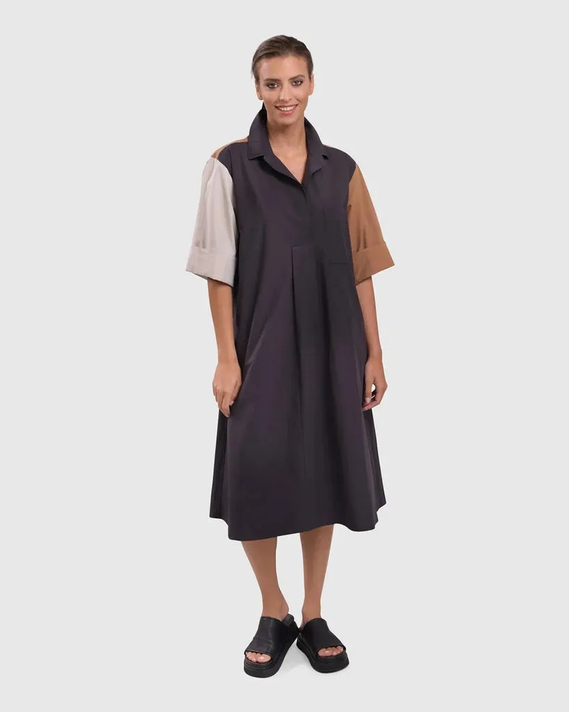 alembika-urban-trapeze-midi-dress-multi image 1