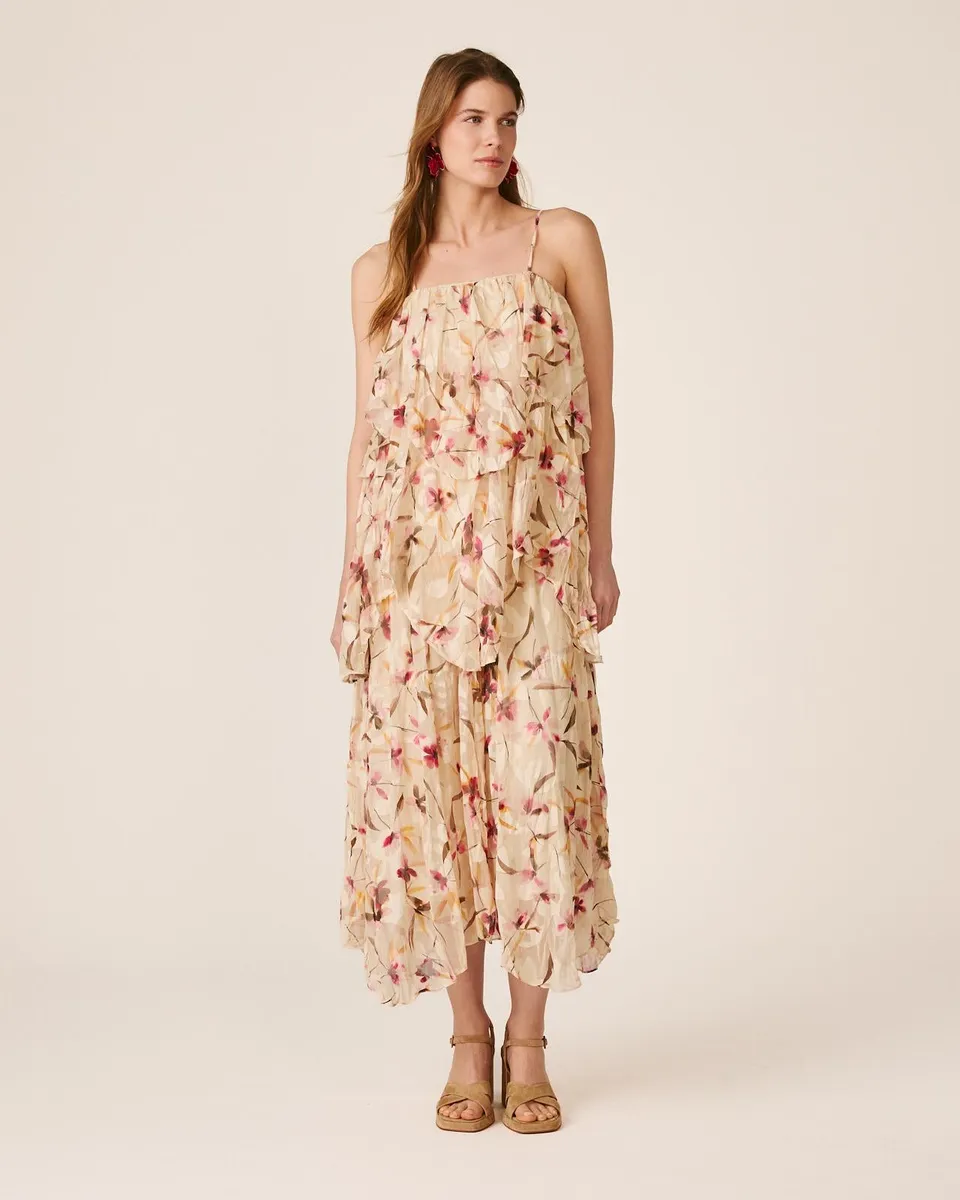 alma-en-pena-chiffonkleid-floral-damen-midi-r-schenkleid-rosa-mit-tr-gern image 1