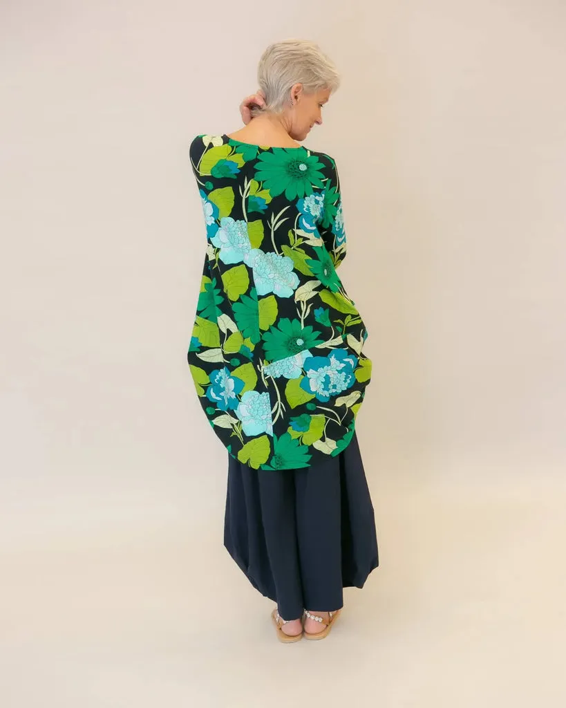alembika-cocoon-tunika-top-floral-baumwoll-tunika image 1