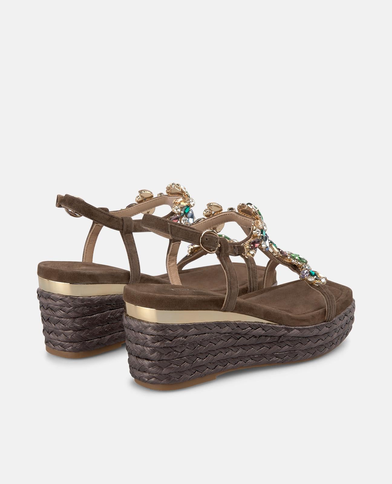 alma-en-pena-espadrilles-keilpantoletten-braun-mit-strass-kreis-7-5-cm image 3