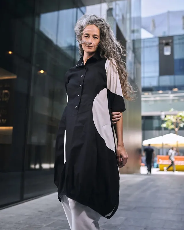 alembika-urban-dawn-wonderful-kleid-schwarz-wei image 1