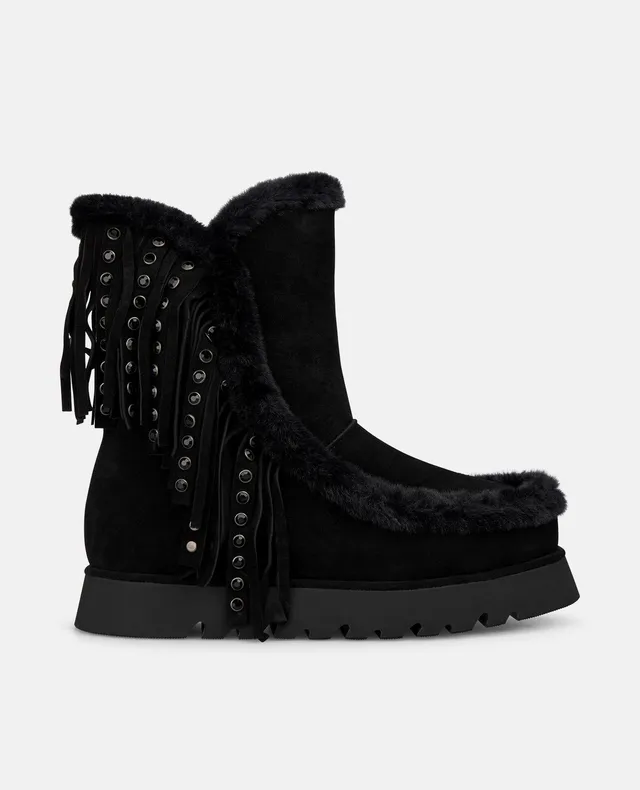 alma-en-pena-apres-ski-bootie-schwarz-suede-mit-fransen-3-cm image 1