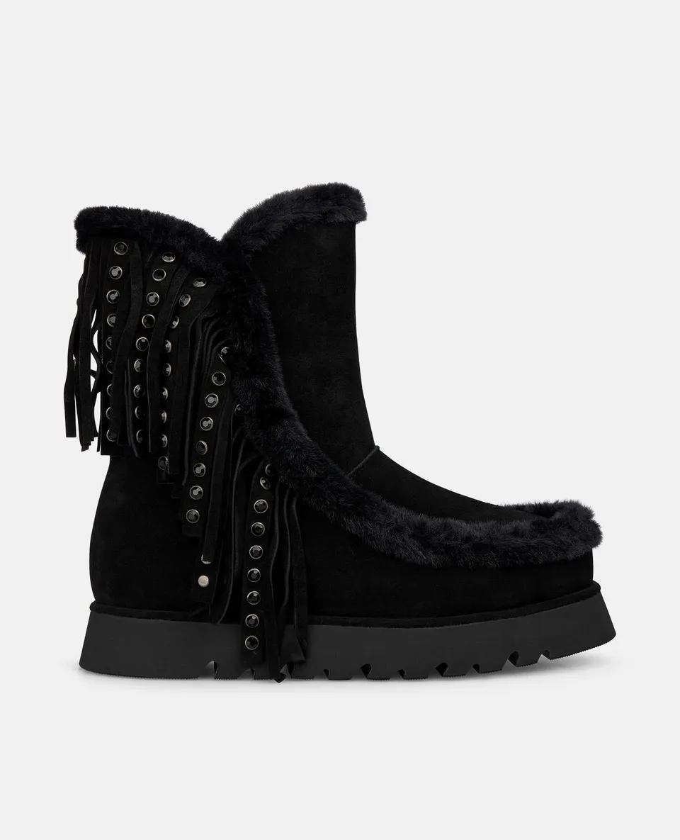 alma-en-pena-apres-ski-bootie-schwarz-suede-mit-fransen-3-cm image 1