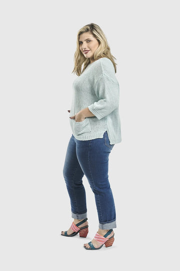 alembika-luxe-pocket-sweater-aqua-damen-pullover image 3