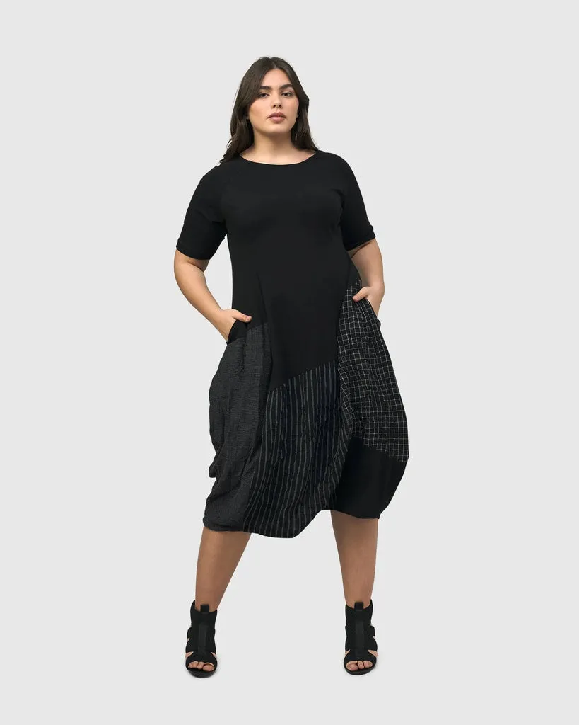 alembika-hera-t-shirt-cocoon-dress-mix-kurzarm-jerseykleid image 1