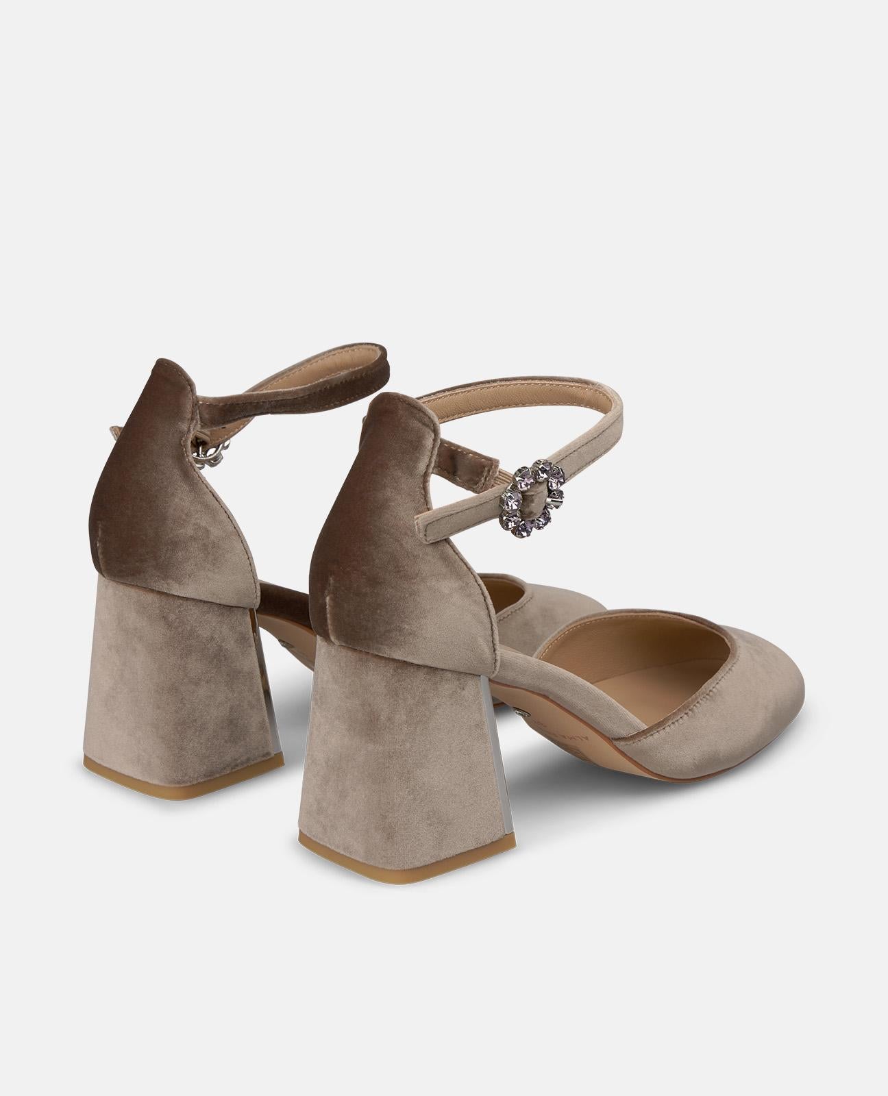 alma-en-pena-samt-pumps-vis-n-7-cm-blockabsatz-leder image 3
