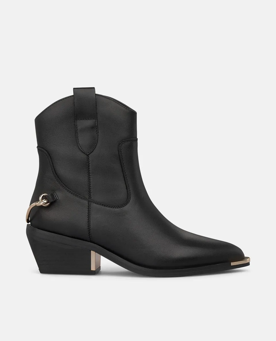 alma-en-pena-nappa-cowboy-stiefel-mit-rei-verschluss-schwarz image 1