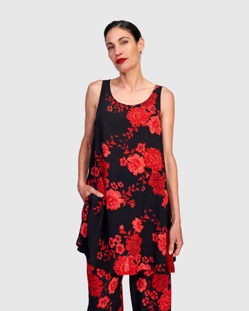 alembika-iki-chiffon-tank-black-red-peony image 3