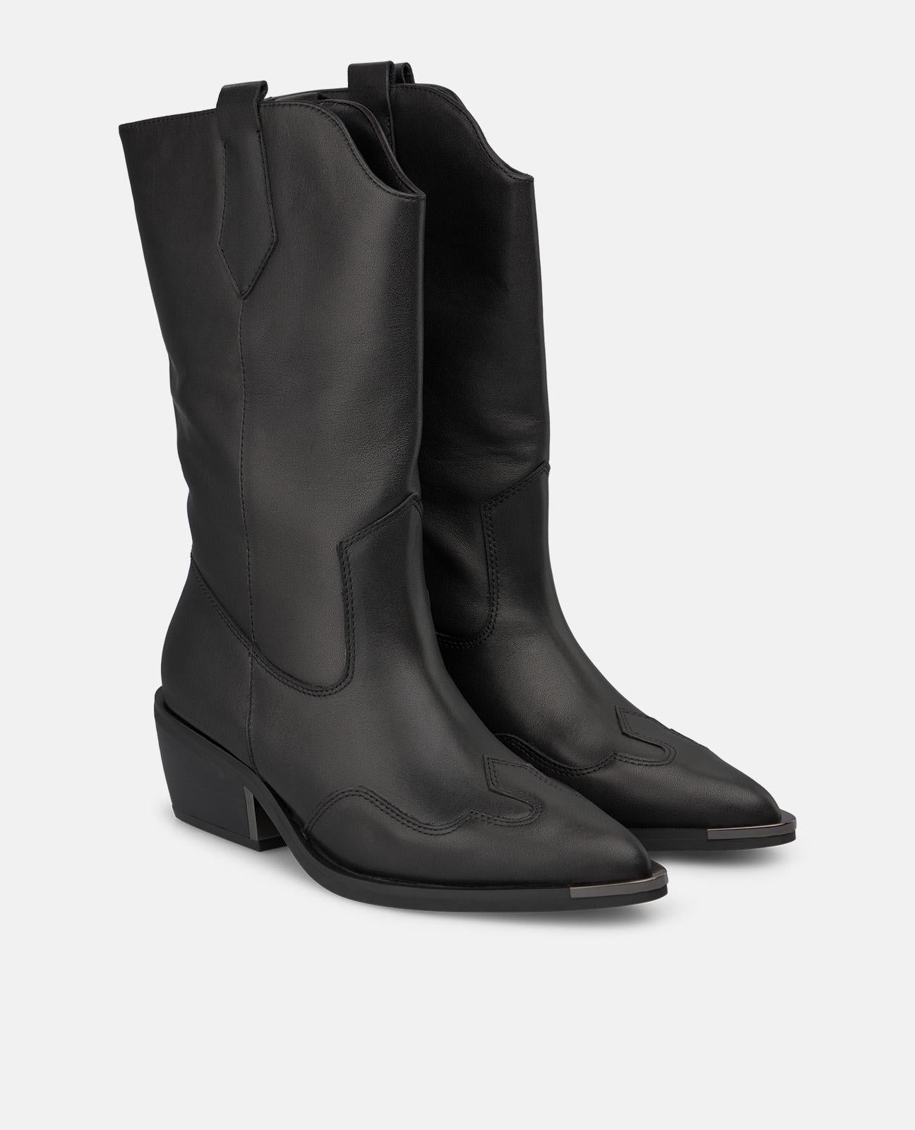 alma-en-pena-halber-cowboystiefel-ohne-rei-verschluss-schwarz image 2