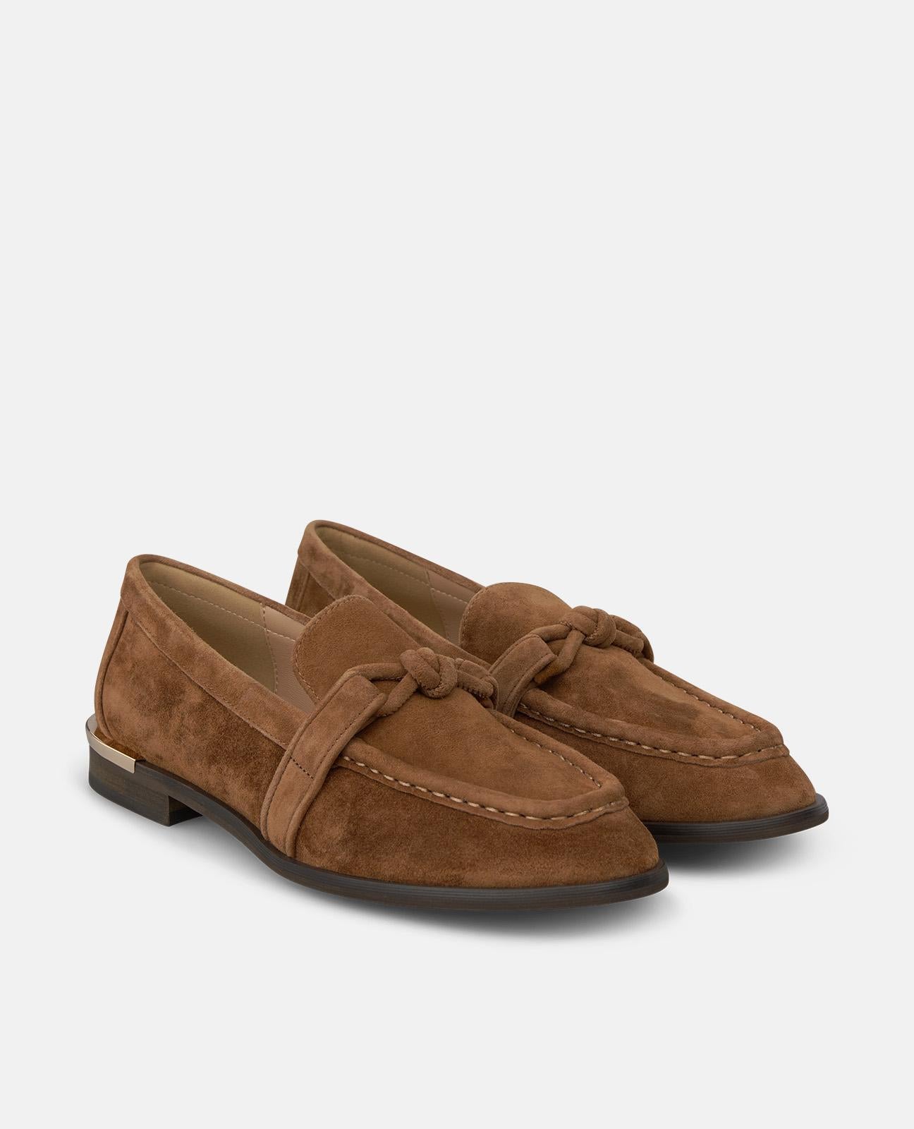 alma-en-pena-leather-loafer-mit-schleife-mokassin-camel image 2