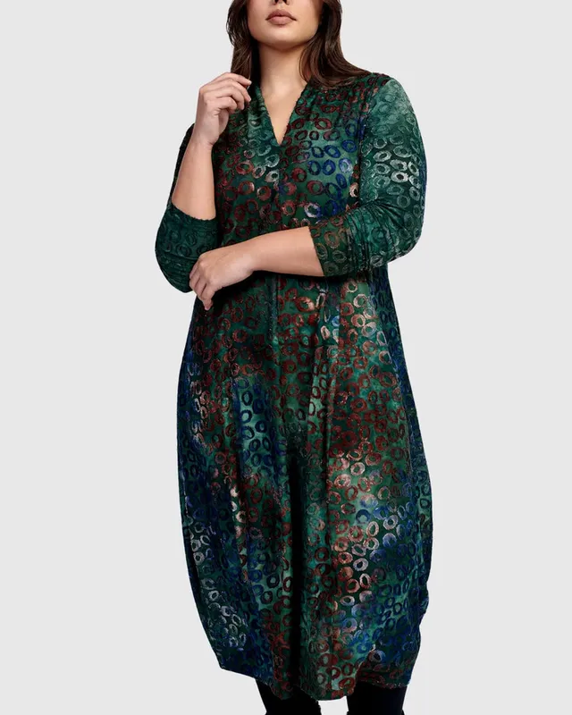 alembika-bayou-cocoon-kleid-lagoon image 1