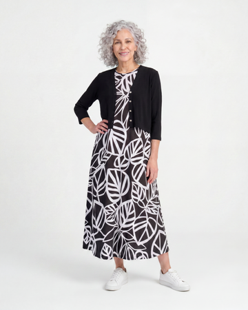 alembika-fronda-a-linie-midi-kleid-mono image 2
