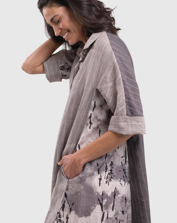 alembika-dusk-trapeze-midi-kleid-fog image 2