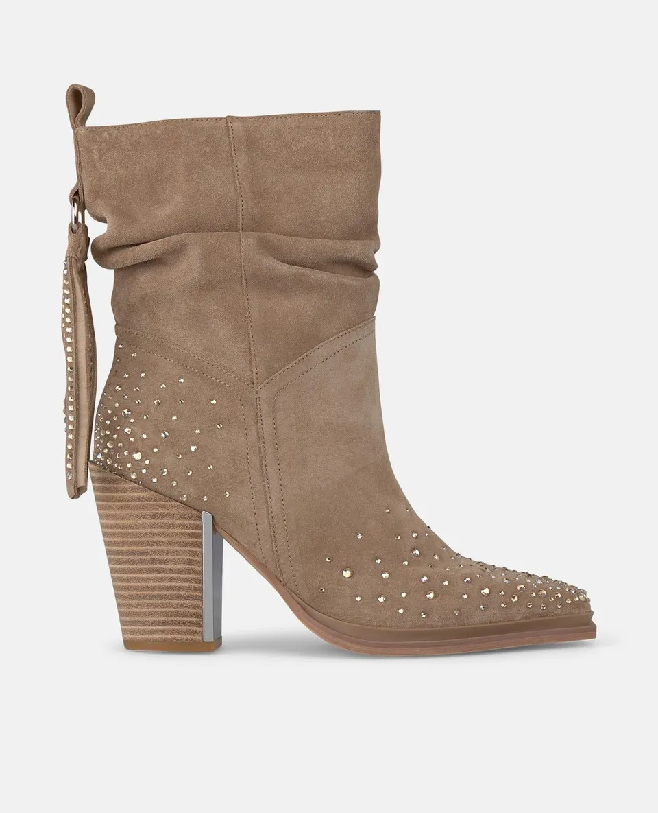 alma-en-pena-stiefeletten-mit-fransen-und-strass-9-5-cm-vison image 1