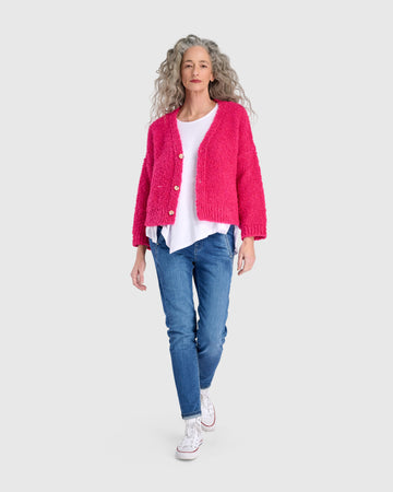 alembika-teddy-boucle-cardigan-fuchsia image 8
