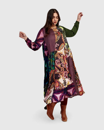 alembika-rosette-midi-dress-ad500m-paisley-patchwork-kleid image 7