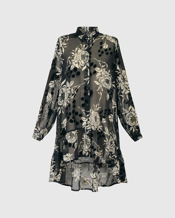 alembika-floral-chiffon-tunikbluse-multi-ecru-schwarz image 7