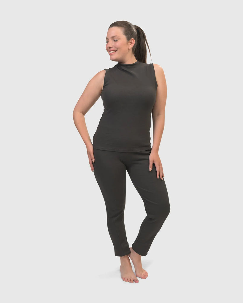 alembika-asana-high-neck-top-tanktop-charcoal image 1