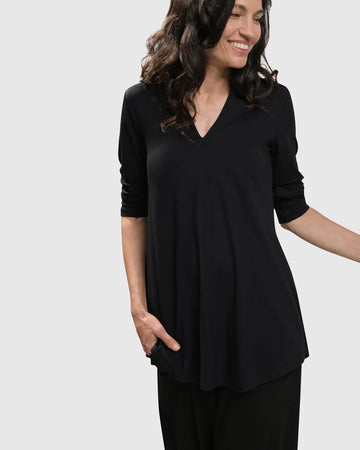 alembika-essential-v-neck-tunika-lange-tunika-mit-3-4-arm image 3
