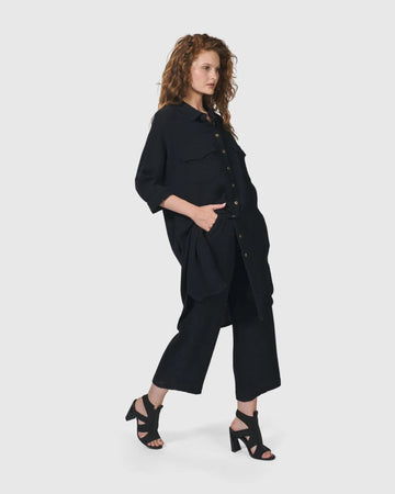 alembika-recreation-shirt-dress-black-damen-hemdkleid-baumwolle image 3