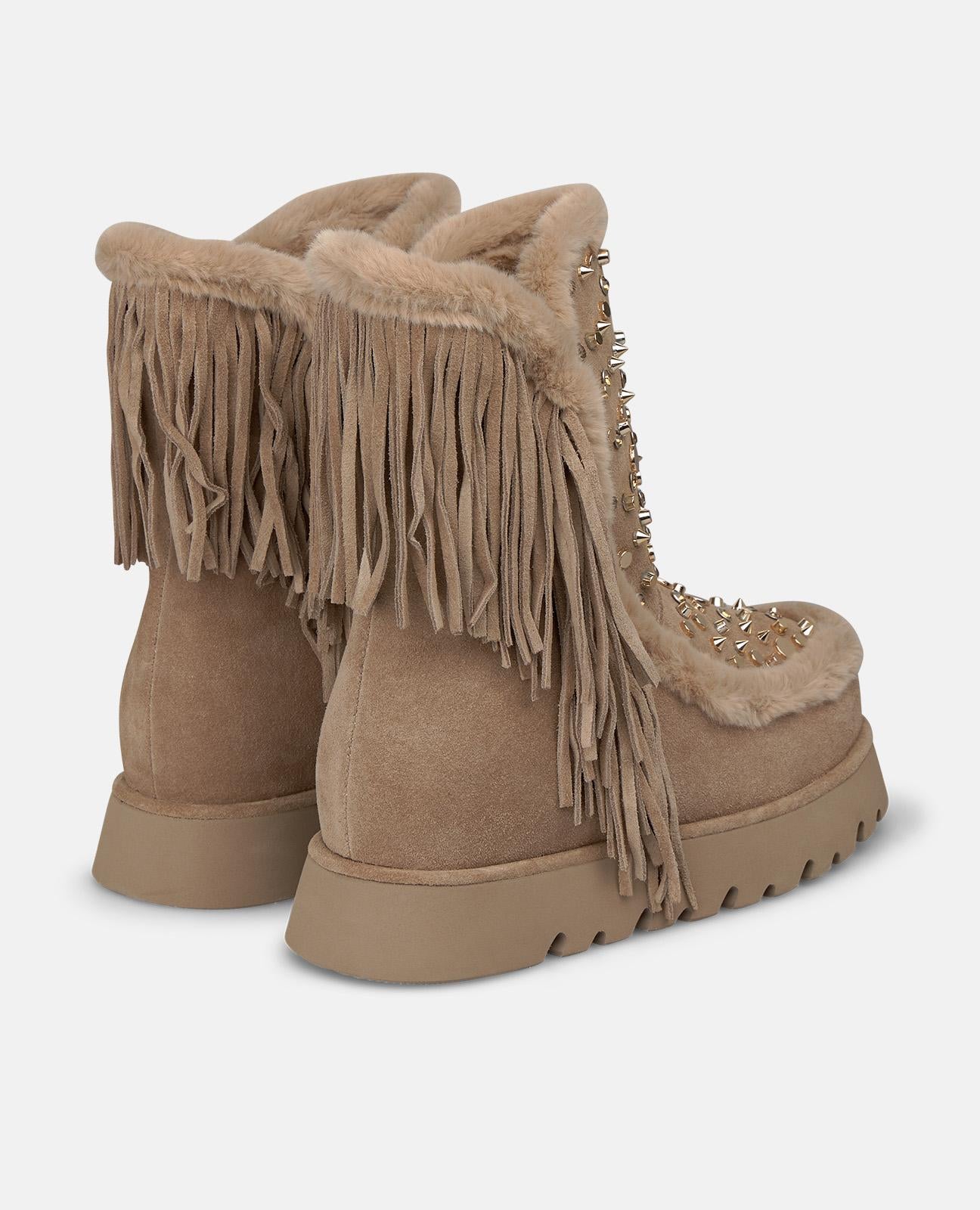 alma-en-pena-suede-apres-ski-boots-fransen-stiefelette-mink image 3