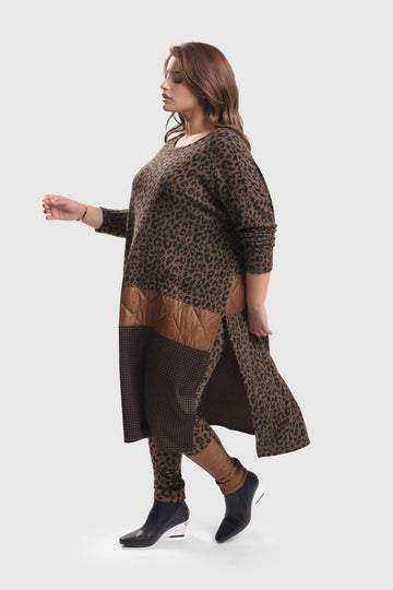 alembika-chiu-misto-ad207b-langarm-kleid-braun image 3