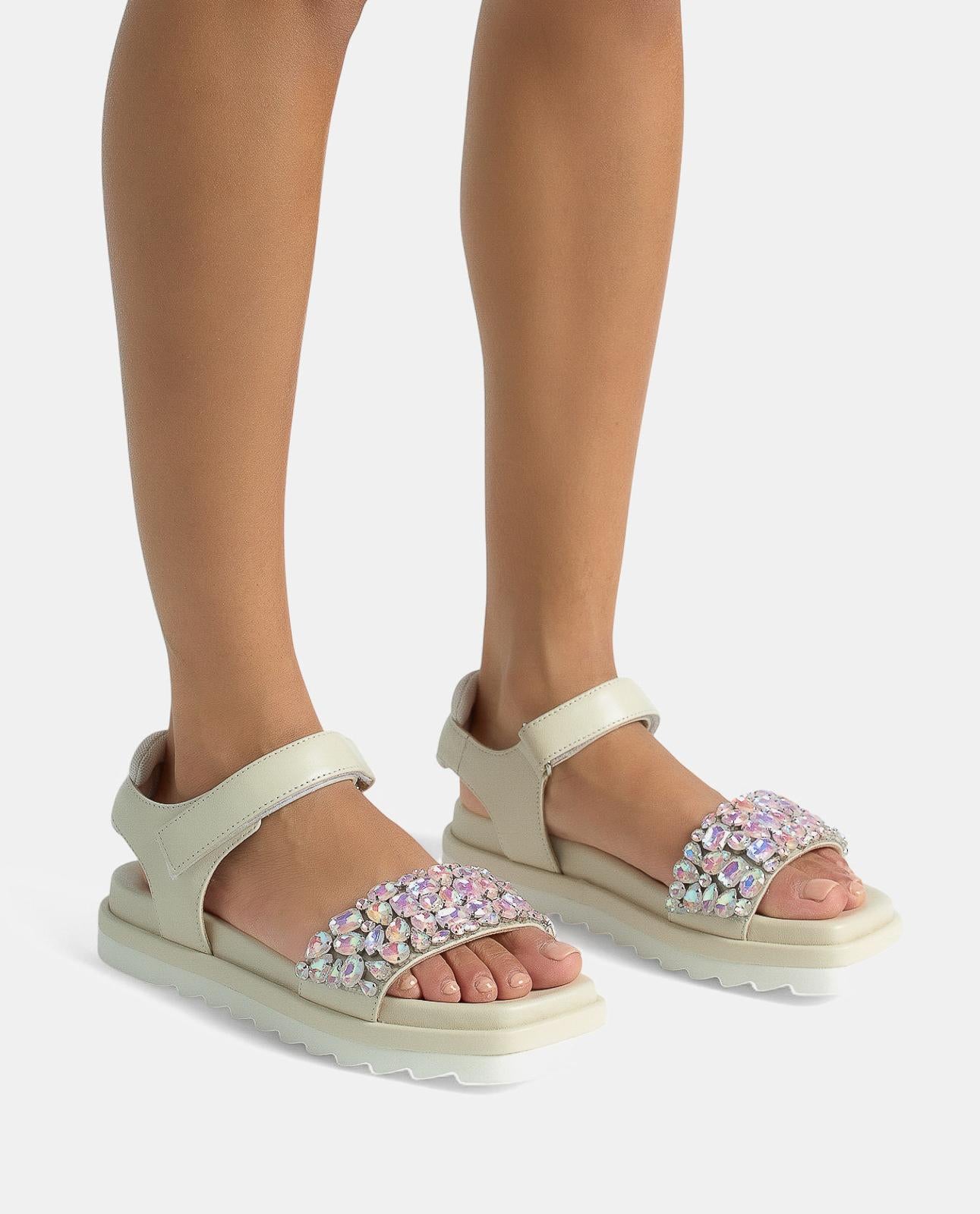 alma-en-pena-track-strap-flache-sandale-wei-strass-2-cm image 4
