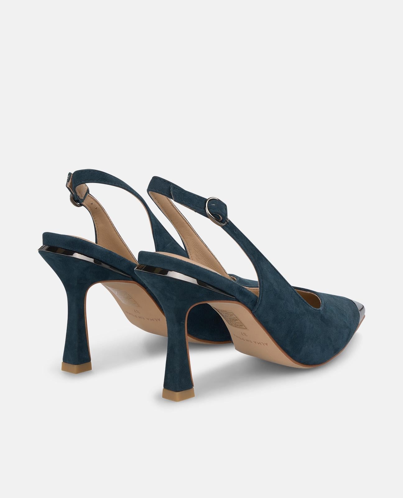 alma-en-pena-high-heel-pumps-mit-metall-spitze-navy-9-cm image 3