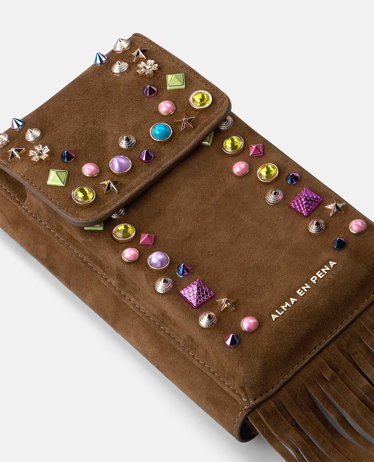 alma-en-pena-natalia-clutch-caramelo-umh-ngetasche-mit-strass image 4