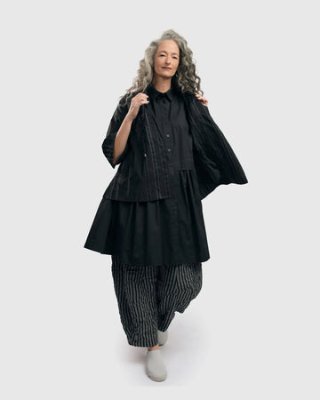 alembika-urban-callie-babydoll-dress-black-knopfkleid-tunika image 7