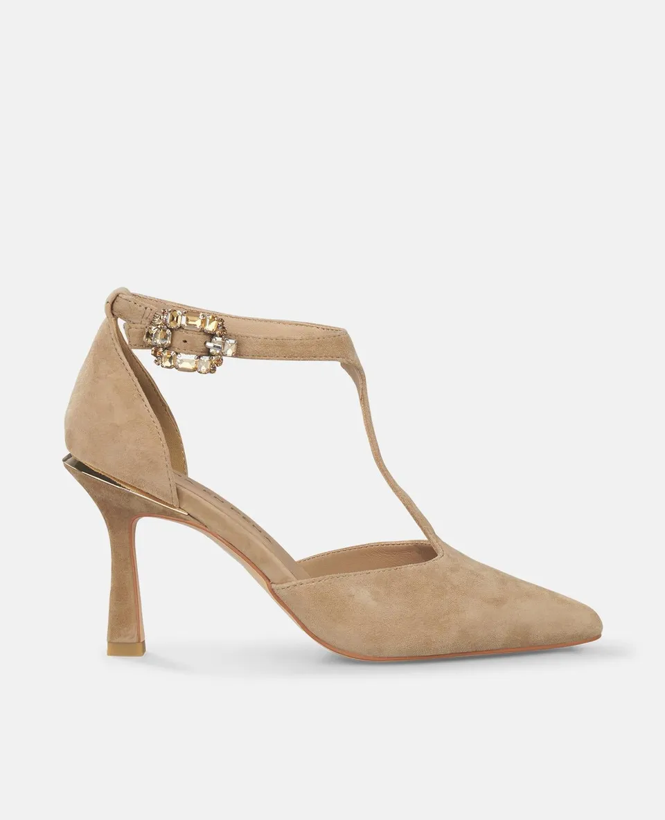 alma-en-pena-high-heel-pumps-mit-schmuckschnalle-camel-9-cm-absatz image 1