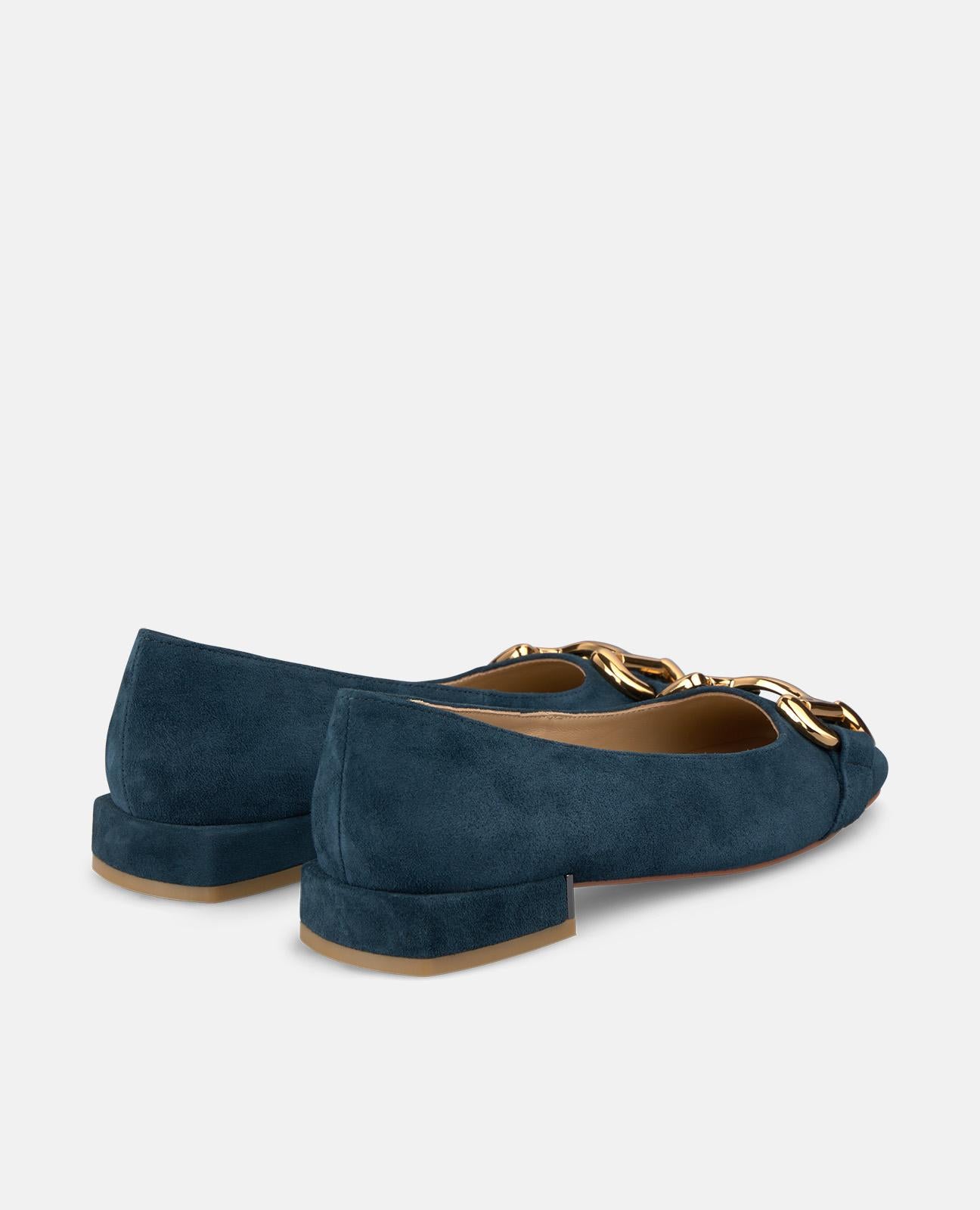 alma-en-pena-flacher-slipper-mit-steigb-gel-marineblau image 3