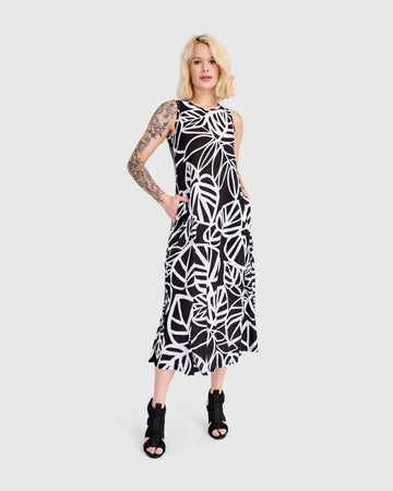 alembika-fronda-a-linie-midi-kleid-mono image 5