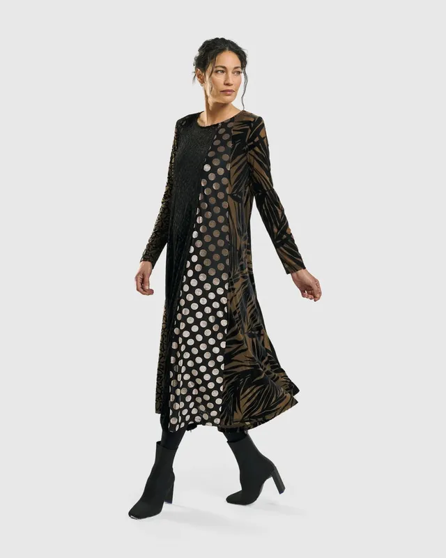 alembika-medallion-a-linie-kleid-gold image 1