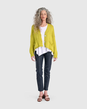alembika-simply-slouchy-cardigan-strickjacke-gelb image 7