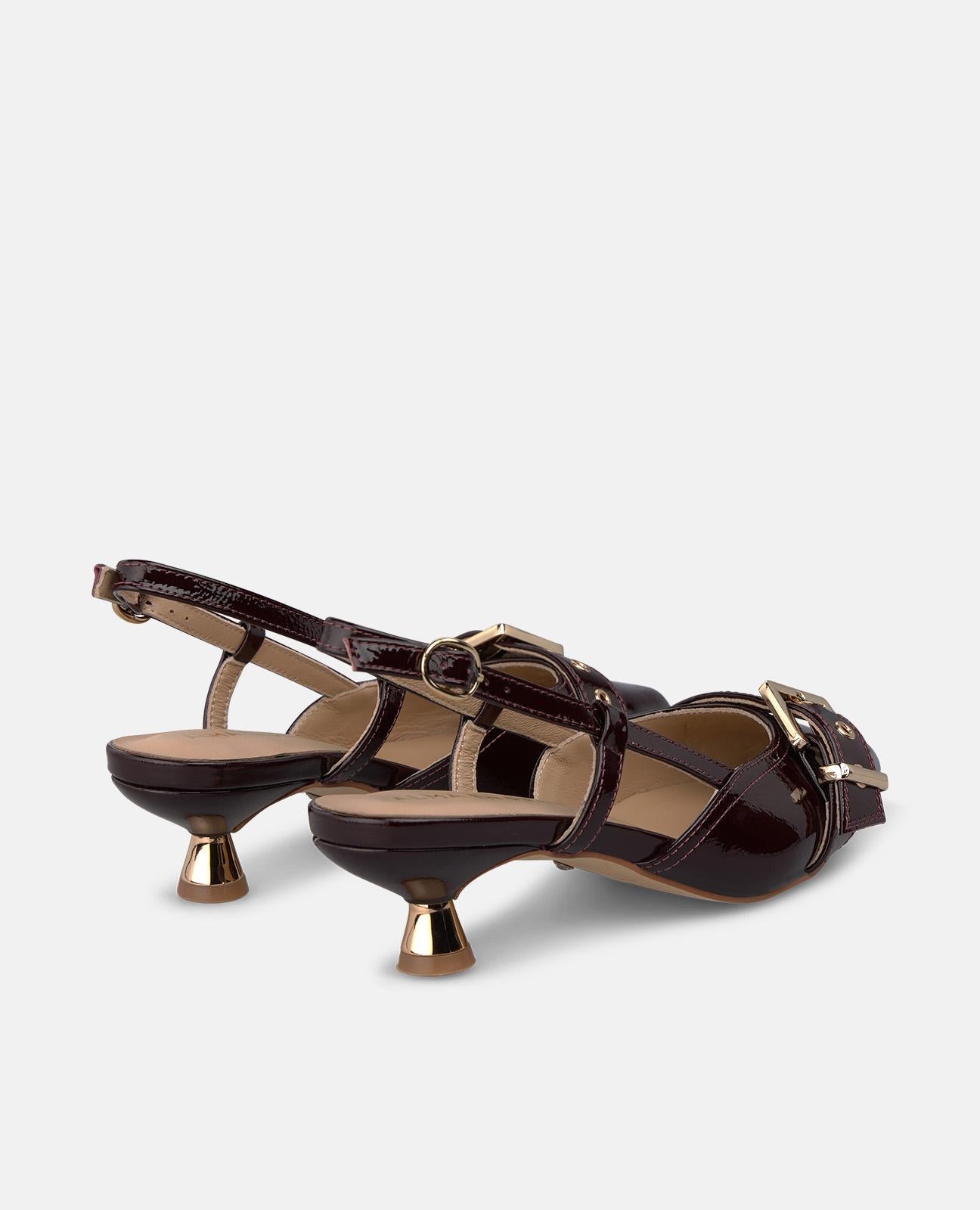 alma-en-pena-alfa-63824-slingback-pump-bordeaux-lack-schnalle-4-cm image 3