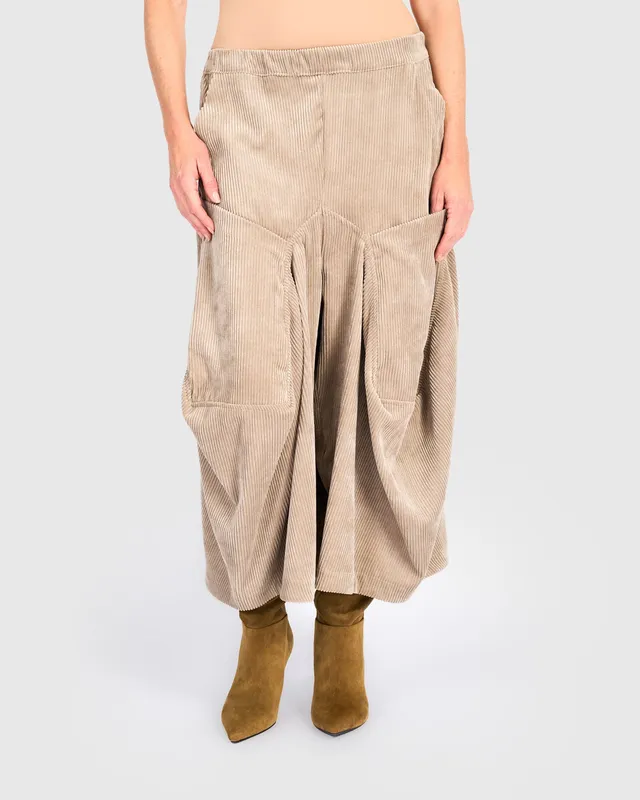 alembika-cord-harem-pockets-pants-sand image 1