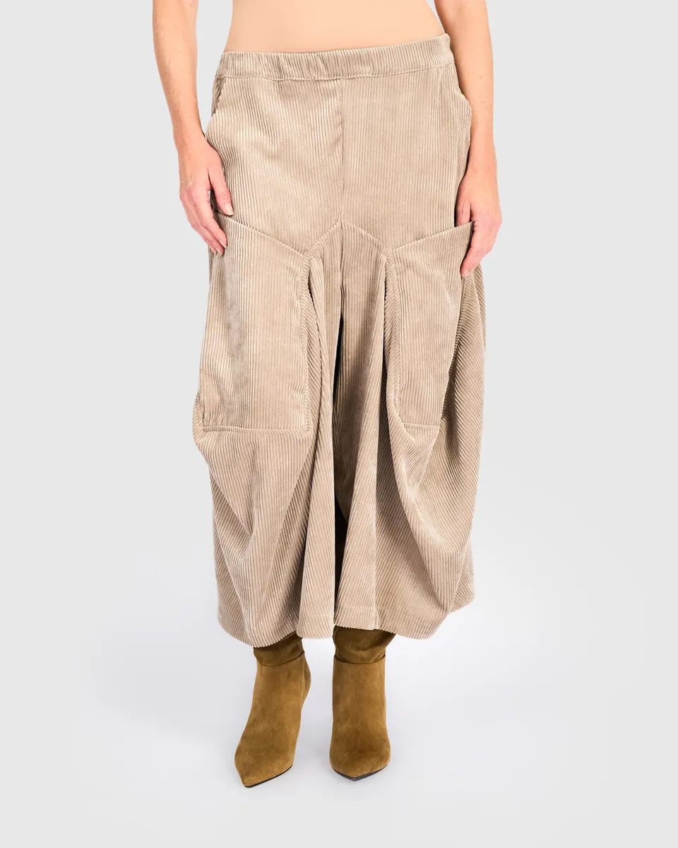 alembika-cord-harem-pockets-pants-sand image 1